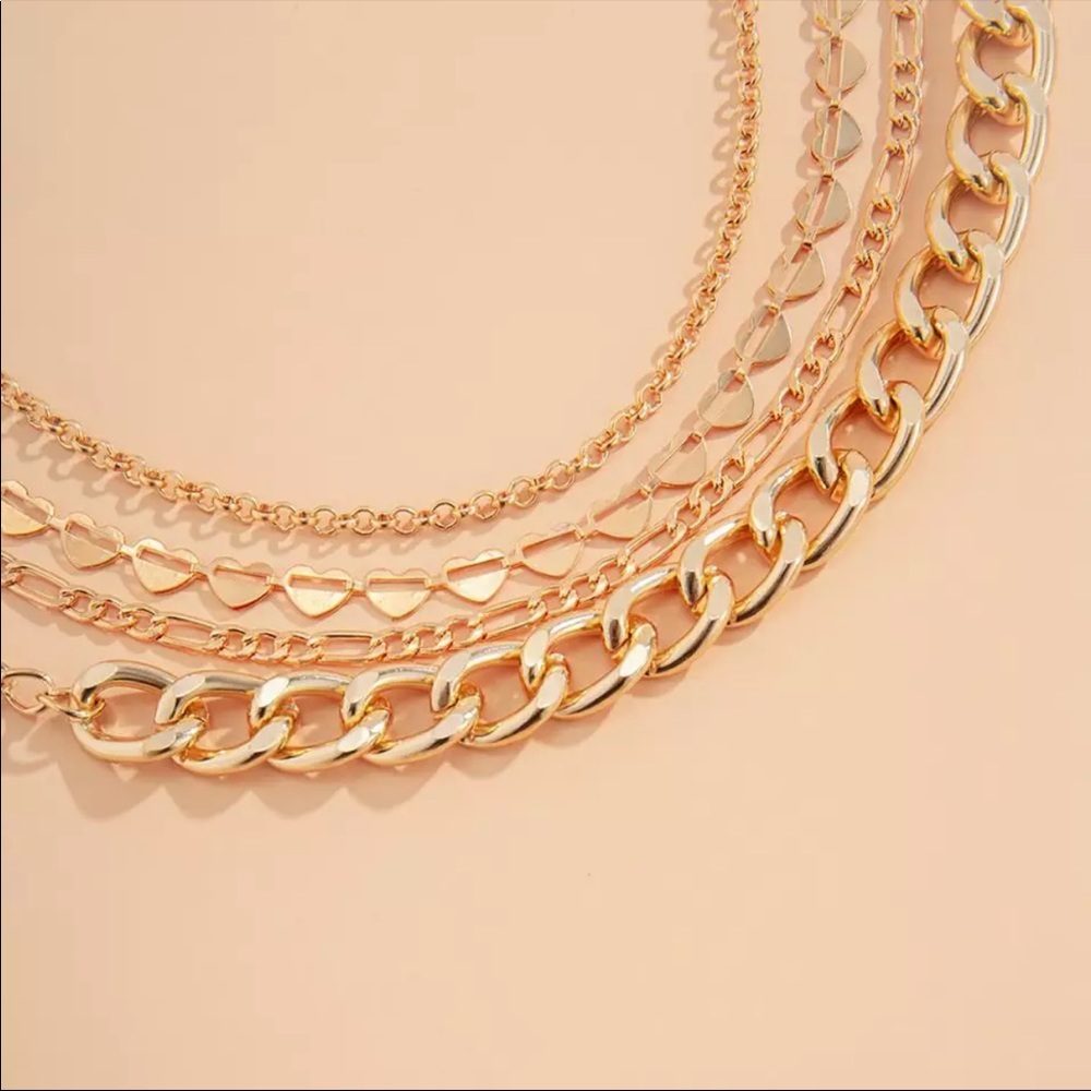 NEW 4 PCS/SET 18K GOLD CUBAN BRACELET - Picture 6 of 6